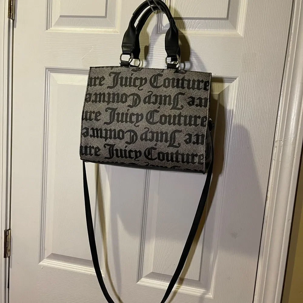 Juicy Couture synthetic Black and White Billboard Medium satchel / shoulder bag